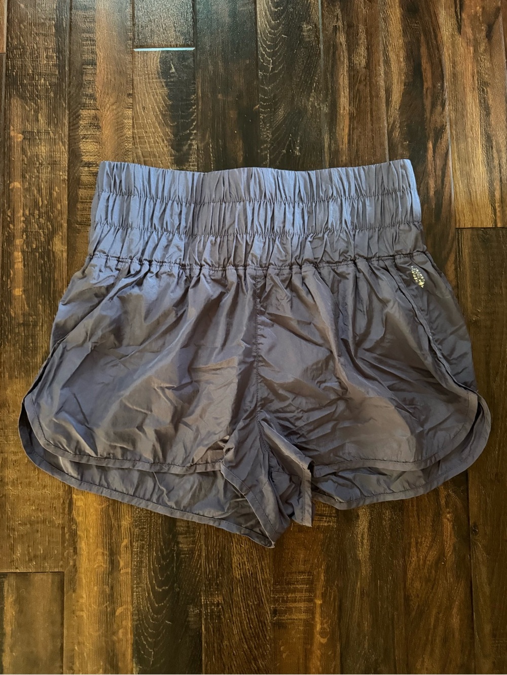 FP Movement by Free People Smocked Waist Athletic Shorts in Navy